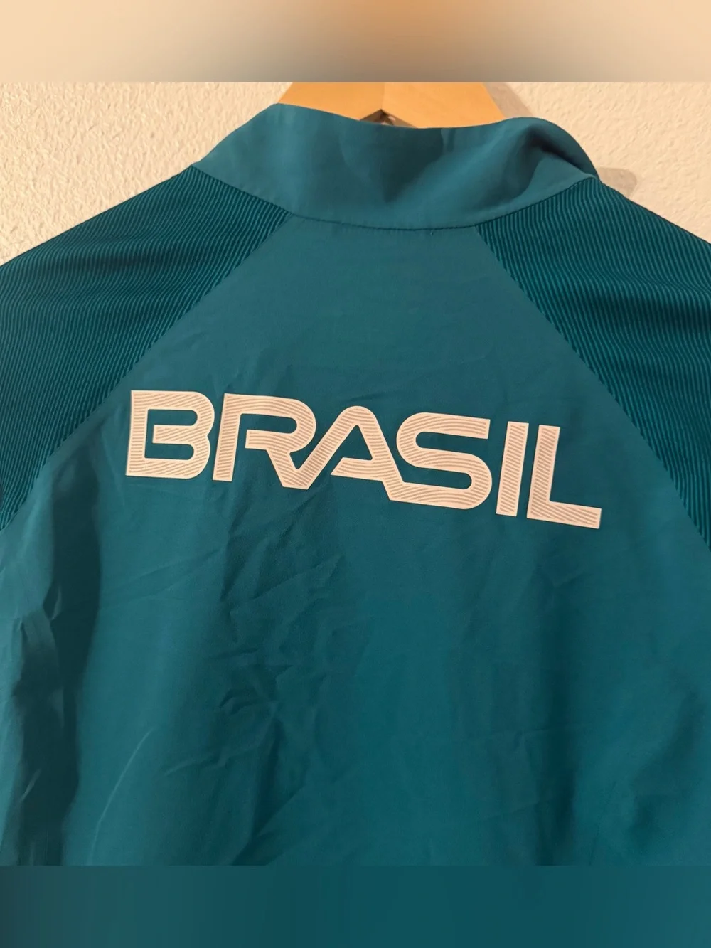 NIKE Women Olympics Flex Team Brasil Brazil Running Jacket Teal Green Size Small